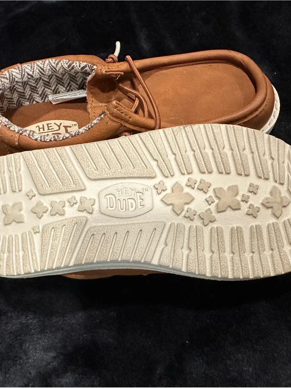 Hey Dude Wally Leather Moccasin - Chestnut Brown Boy Size C11